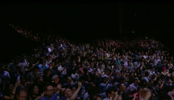 Audiencia no Evento da Apple em San Francisco