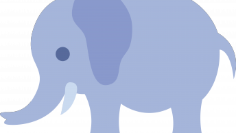 elefante azul desenho
